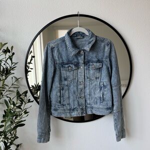 Free People Medium Wash Denim Jean Jacket, Women’s S